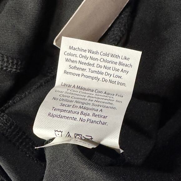 Avia Large (12-14) Core Leggings Stretch Side Pockets Hi-Rise Drawstring Black - Picture 8 of 8